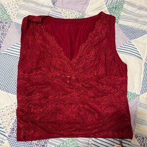 Lacy cropped tank top, size L